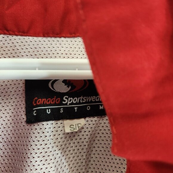 Royal Military College Track Jacket Mens Size Small Red White Canada RMC CMR - Picture 10 of 13